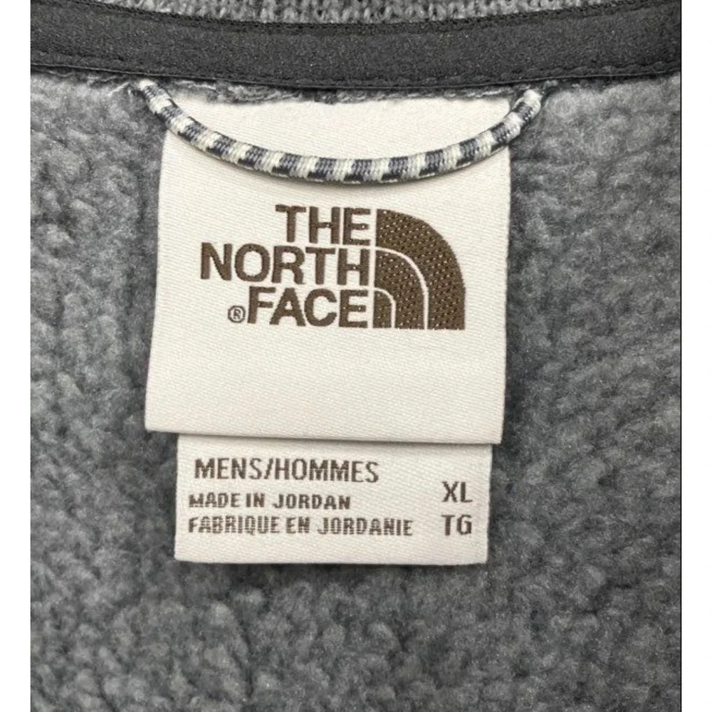 The North Face Gordon‎ Lyons Full Zip Fleece Vest Mens XL Grey Sweater Knit